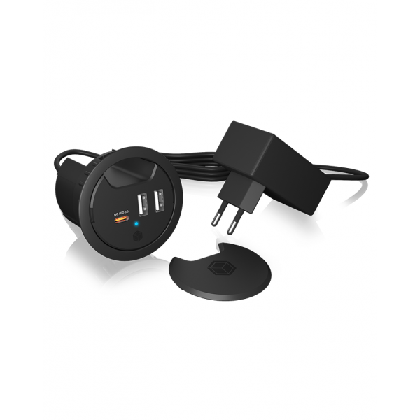 ICY BOX IB-HUB1407 Universale Nero AC Ricarica rapida Interno