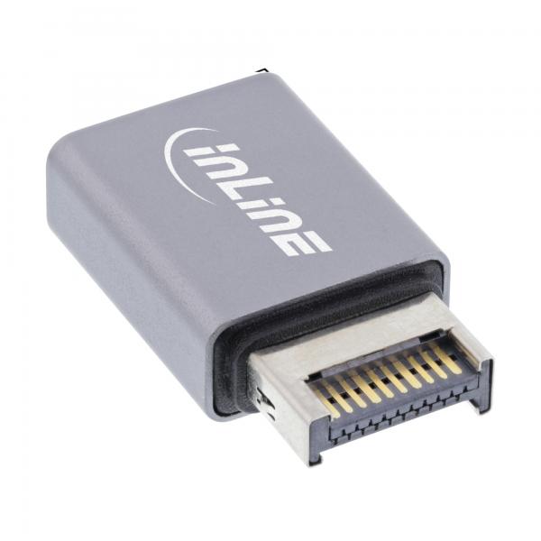 InLine Adattatore USB 3.2, connettore USB-E del pannello frontale a presa USB-C