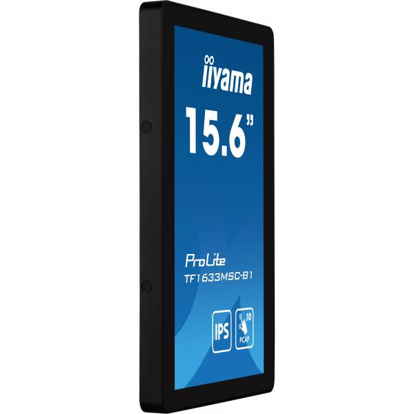 iiyama ProLite TF1633MSC-B1 Monitor PC 39,6 cm [15.6] 1920 x 1080 Pixel Full HD Touch screen Nero (iiyama ProLite TF1633MSC-B1 15.6' PCAP Full HD Touch Screen Display)