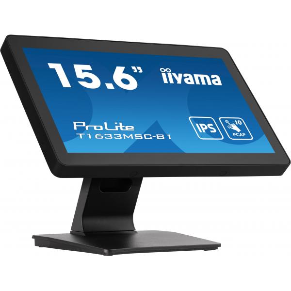 iiyama ProLite T1633MSC-B1 Monitor PC 39,6 cm [15.6] 1920 x 1080 Pixel Full HD LCD Touch screen Nero (iiyama ProLite T1633MSC-B1 - LED monitor - 15.6 - touchscreen - 1920 x 1080 Full HD [1080p] @ 60