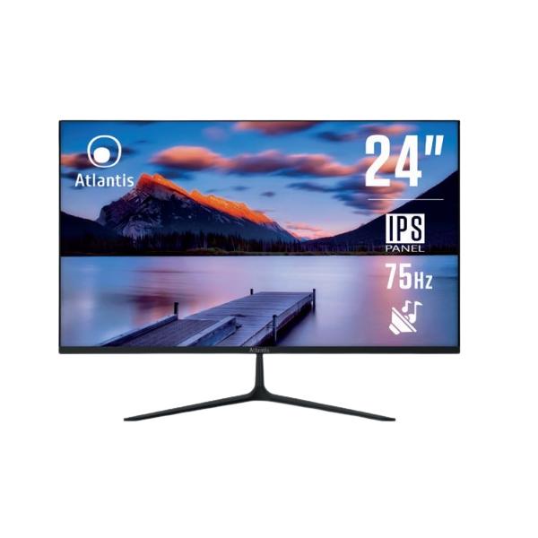 MONITOR ATLANTIS LED 23,8" WIDE A05-HE24I-VHDM IPS 1920X1080 5MS 23510CD/M 1.000:1 VESA MM VGA HDMI DP BLACK