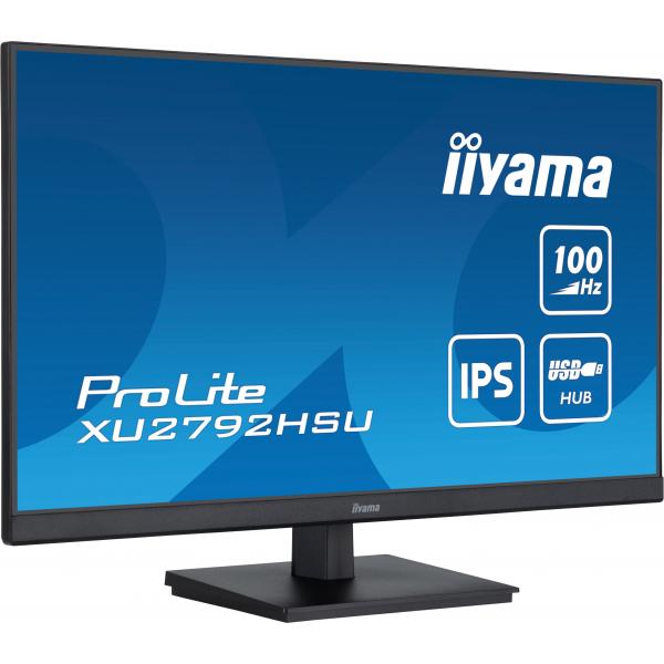 iiyama ProLite XU2792HSU-B6 Monitor PC 68,6 cm [27] 1920 x 1080 Pixel Full HD LED Nero (iiyama ProLite XU2792HSU-B6 27' IPS technology panel with USB hub and 100Hz refresh rate)