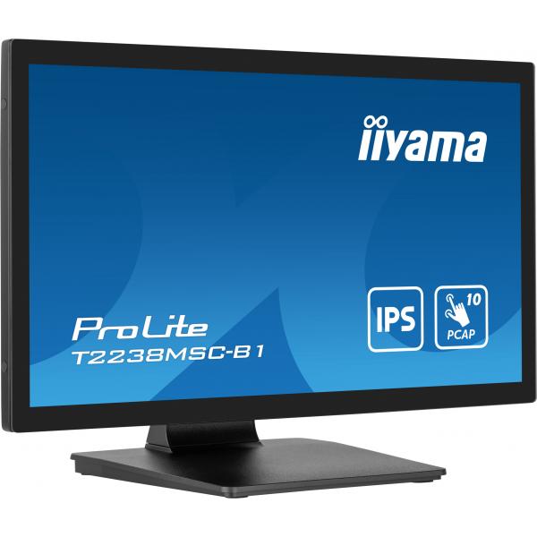 iiyama ProLite T2238MSC-B1 Monitor PC 54,6 cm [21.5] 1920 x 1080 Pixel Full HD LED Touch screen Nero (21.5 T2238MSC-B1 Touch Monitor - 21.5 Black LED Touchscreen Monitor Full HD DisplayPort USB and H