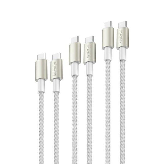 4smarts 540621 cavo USB USB 2.0 USB C Argento, Bianco