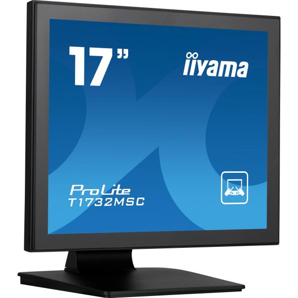 iiyama ProLite T1732MSC-B1SAG Monitor PC 43,2 cm [17] 1280 x 1024 Pixel Full HD LED Touch screen Da tavolo Nero (iiyama ProLite T1732MSC-B1SAG 17' PCAP 10pt Touch Screen with AntiGlare Coating)