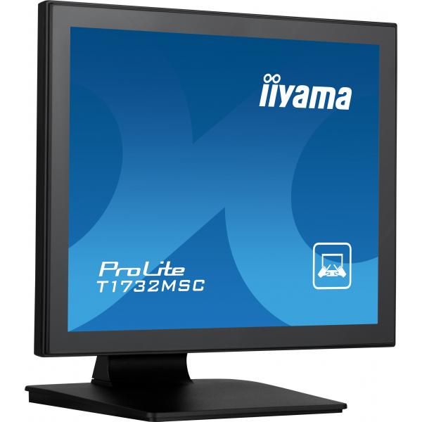 iiyama ProLite T1732MSC-B1SAG Monitor PC 43,2 cm [17] 1280 x 1024 Pixel Full HD LED Touch screen Da tavolo Nero (iiyama ProLite T1732MSC-B1SAG 17' PCAP 10pt Touch Screen with AntiGlare Coating)