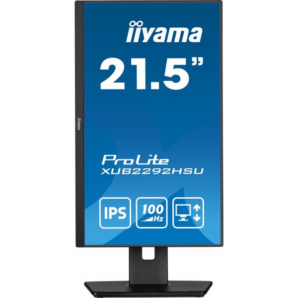 iiyama ProLite XUB2292HSU-B6 Monitor PC 54,6 cm [21.5] 1920 x 1080 Pixel Full HD LED Nero (21.5 PROLITE XUB2292HSU-B6 Monitor - 21.5 Black LED Monitor Full HD Height Adjustable DisplayPort USB and HD