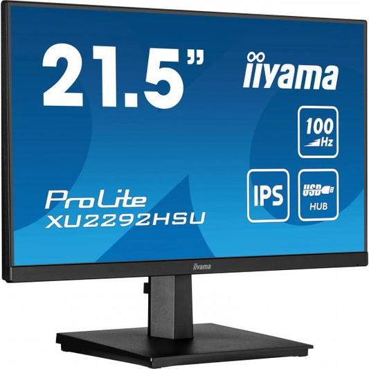 iiyama ProLite XU2292HSU-B6 Monitor PC 54,6 cm [21.5] 1920 x 1080 Pixel Full HD LED Nero (21IN ULTRA MINCE 1920X1080 16:9 - 100HZ 04MS 1000:1 1XHDMI/1XDISPL)