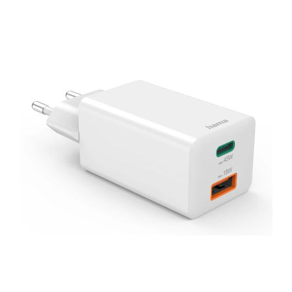 Hama 00201993 Caricabatterie per dispositivi mobili Telefono cellulare, Computer portatile, Smartphone, Tablet Bianco AC Ricarica rapida Interno