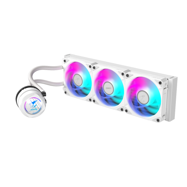 GIGABYTE AORUS WATERFORCE II 360 ICE AIO Liquid CPU Cooler - Ventole ARGB 3x120mm, meccanismo di bloccaggio scorrevole, DAISY-CHAIN, compatibile con Intel LGA 1700 e AMD AM5