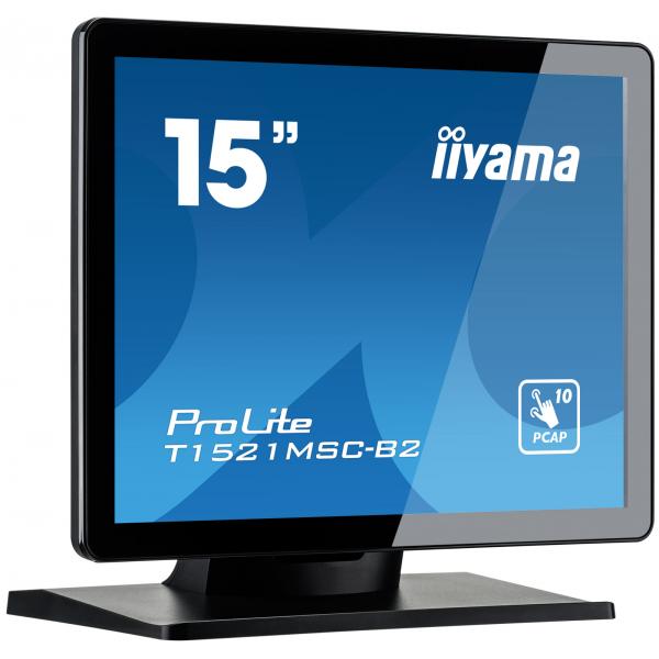 iiyama ProLite T1521MSC-B2 Monitor PC 38,1 cm (15") 1024 x 768 Pixel XGA LED Touch screen Da tavolo Nero