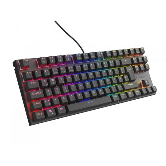 GENESIS NKG-1886 tastiera Gaming USB QWERTZ Tedesco Nero