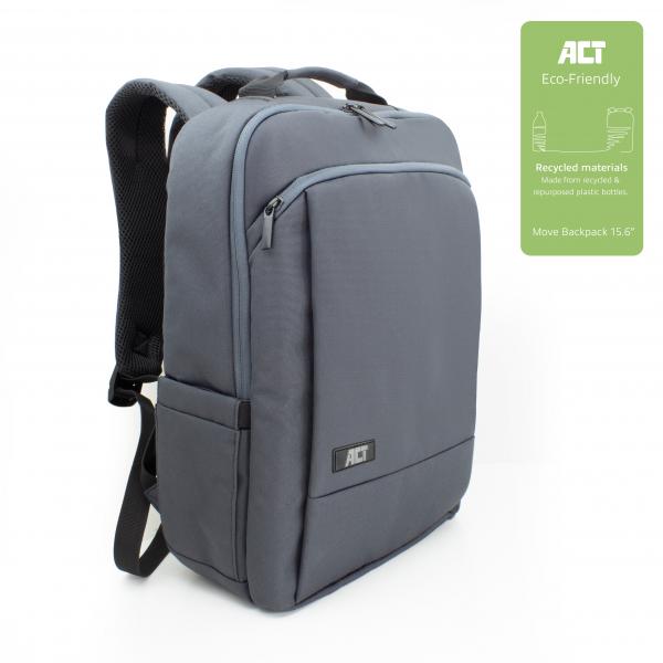ACT AC8560 zaino Zaino casual Grigio Polietilene tereftalato (PET)