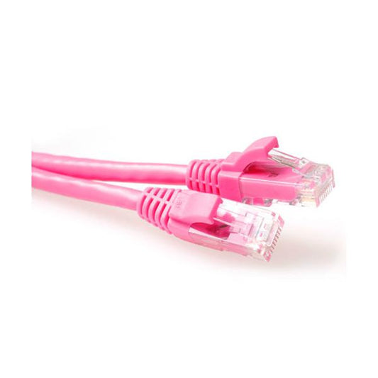ACT CAT6A UTP 0.5m cavo di rete Rosa 0,5 m