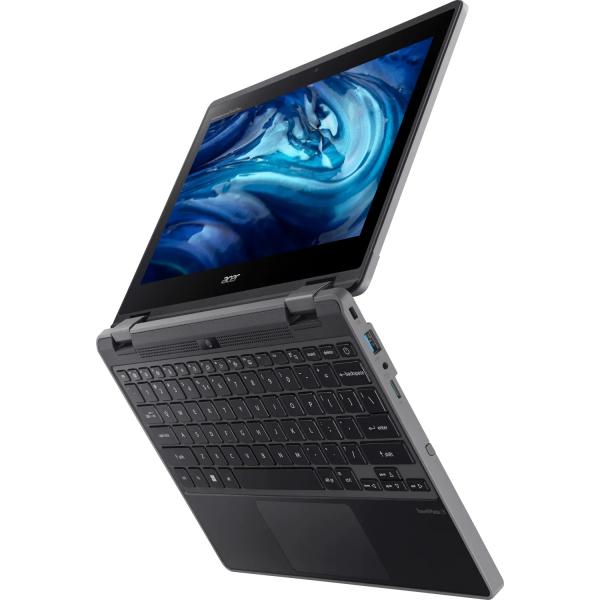 Acer TravelMate Spin B3 TMB311RN-33-TCO-P6XV Intel N N200 Ibrido (2 in 1) 29,5 cm (11.6") Touch screen HD 8 GB LPDDR5-SDRAM 256 GB SSD Wi-Fi 6E (802.11ax) Windows 11 Pro Nero