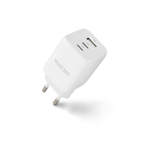 DICOTA D32054 Caricabatterie per dispositivi mobili Universale Bianco AC Ricarica rapida Interno