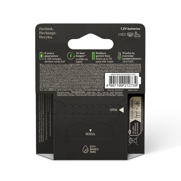 GP Batteries ReCyko Pro GPRCP200AA167C4 batteria per uso domestico Batteria ricaricabile Stilo AA Nichel-Metallo Idruro (NiMH)