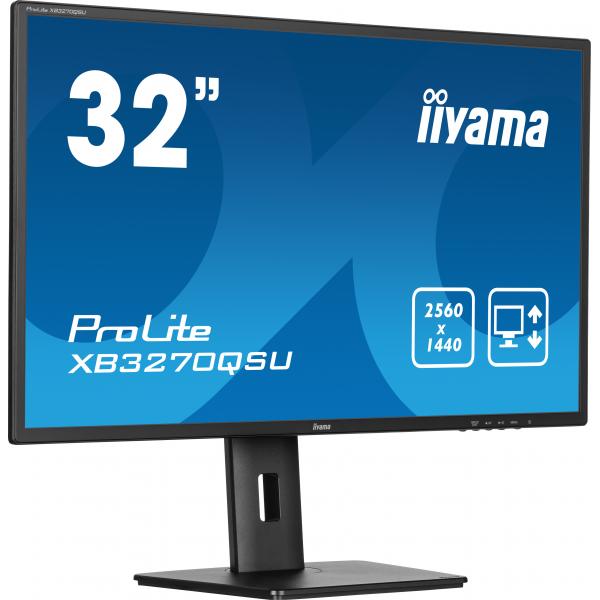 iiyama ProLite XB3270QSU-B1 Monitor PC 80 cm [31.5] 2560 x 1440 Pixel Quad HD LED Nero (iiyama ProLite XB3270QSU-B1 - Monitor a LED - 32 [31.5 visualizzabile] - 2560 x 1440 WQHD @ 100 Hz - IPS - 250
