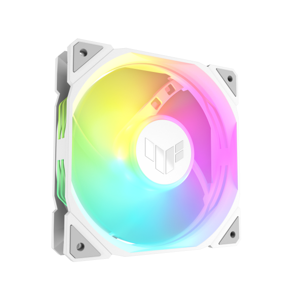 ASUS TUF GAMING TR120 ARGB 3IN1 White Case per computer Raffreddatore d'aria 12 cm Bianco (Asus TUF Gaming TR120 ARGB 12cm PWM Case Fans [3 Pack], Hydraulic Bearing, 28mm Frame, Double-layer LED Matr
