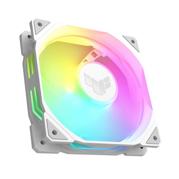 ASUS TUF GAMING TR120 ARGB 3IN1 White Case per computer Raffreddatore d'aria 12 cm Bianco (Asus TUF Gaming TR120 ARGB 12cm PWM Case Fans [3 Pack], Hydraulic Bearing, 28mm Frame, Double-layer LED Matr