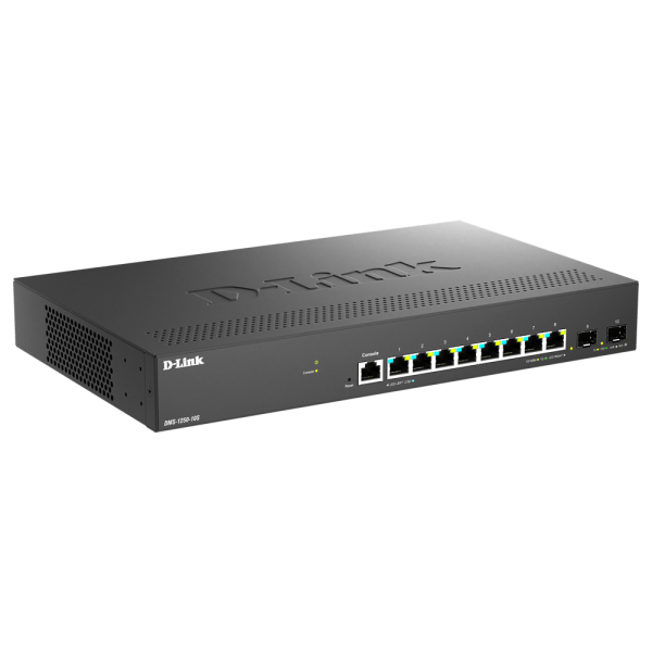 D-Link DMS-1250-10S/E switch di rete Gestito 2.5G Ethernet [100/1000/2500] Nero (8 x 2.5Gbps Multi-G Ethernet)