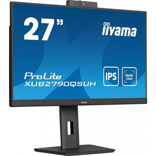 iiyama ProLite XUB2790QSUH-B1 Monitor PC 68,6 cm [27] 2560 x 1440 Pixel Quad HD LED Nero (iiyama ProLite XUB2790QSUH-B1 - Monitor a LED - 27 - 2560 x 1440 QHD @ 100 Hz - IPS - 250 cd/m? - 1300:1 - 0.