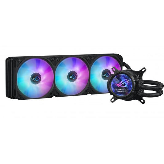 ASUS ROG STRIX LC III 360 ARGB Case per computer Raffreddatore di liquidi tutto in uno 12 cm Nero (Asus ROG STRIX LC III 360 ARGB LCD Liquid CPU Cooler, 360mm, 7th Gen v2 Asetek Pump, ARGB Fans, Cust