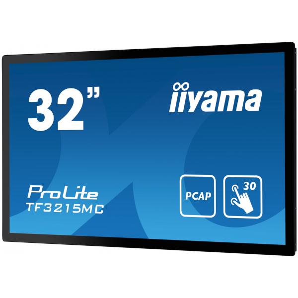 iiyama ProLite TF3215MC-B2 Monitor PC 80 cm [31.5] 1920 x 1080 Pixel Full HD LED Touch screen Chiosco Nero (iiyama ProLite TF3215MC-B2 - Monitor LCD - 31.5 - telaio aperto - touchscreen - 1920 x 1080