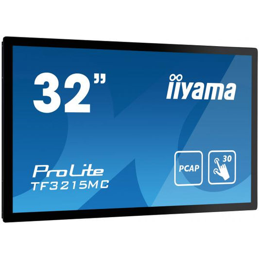 iiyama ProLite TF3215MC-B2 Monitor PC 80 cm [31.5] 1920 x 1080 Pixel Full HD LED Touch screen Chiosco Nero (iiyama ProLite TF3215MC-B2 - Monitor LCD - 31.5 - telaio aperto - touchscreen - 1920 x 1080