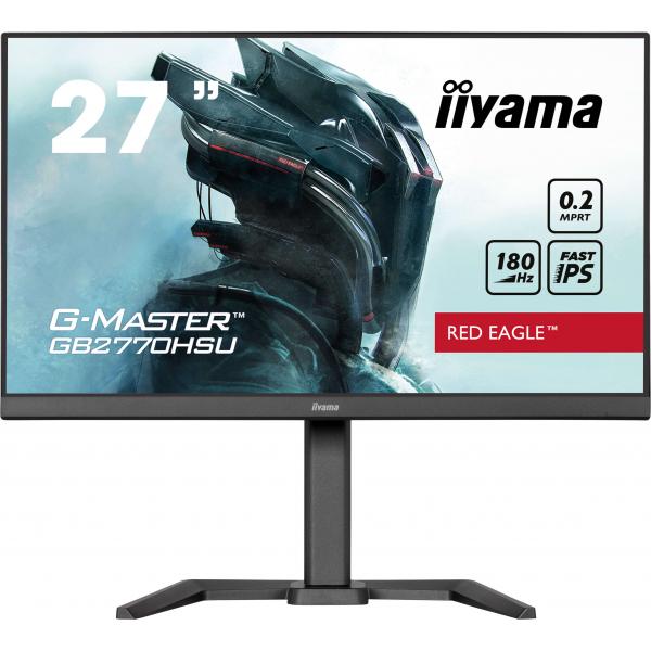 iiyama G-MASTER GB2770HSU-B6 Monitor PC 68,6 cm [27] 1920 x 1080 Pixel Full HD LCD Nero (iiyama G-Master GB2770HSU-B6 Red Eagle 27 Inch Monitor Gaming Monitor, Black, Ultra Slim Bezel, Fast IPS IGZO,