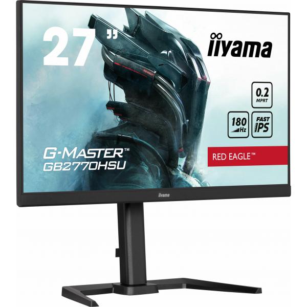 iiyama G-MASTER GB2770HSU-B6 Monitor PC 68,6 cm [27] 1920 x 1080 Pixel Full HD LCD Nero (iiyama G-Master GB2770HSU-B6 Red Eagle 27 Inch Monitor Gaming Monitor, Black, Ultra Slim Bezel, Fast IPS IGZO,