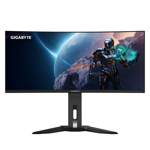 GIGABYTE Monitor da gioco curvo OLED WQHD MO34WQC da 34 - 3440 x 1440, 175Hz, 0.03ms, KVM, 250 cd/m, FreeSync Premium Pro, DisplayHDR True Black 400, HDMI 2.1, Displayport 1.4 (Gigabyte MO34WQC 34