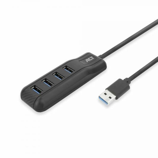 ACT AC6320 hub di interfaccia USB 3.2 Gen 1 (3.1 Gen 1) Type-A 5000 Mbit/s Nero