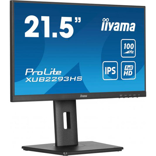 iiyama ProLite XUB2293HS-B6 Monitor PC 54,6 cm [21.5] 1920 x 1080 Pixel Full HD LED Nero (21.5 PROLITE XUB2293HS-B6 Monitor - 21.5 Black IPS Monitor Full HD Height Adjustable DisplayPort and H