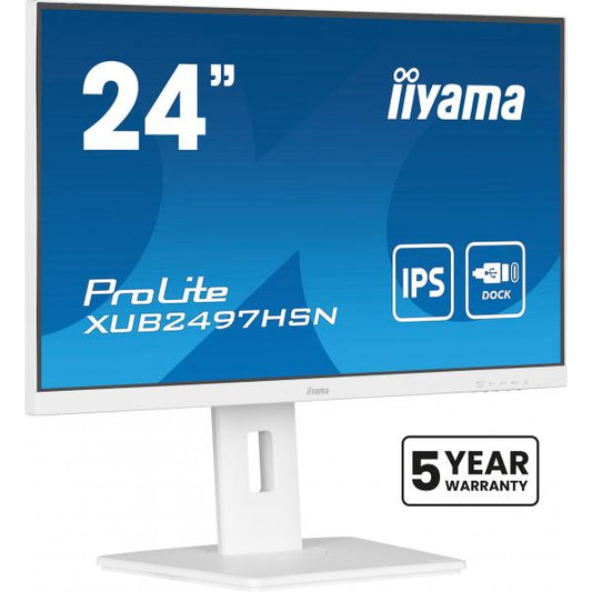 iiyama ProLite XUB2497HSN-W1 Monitor PC 60,5 cm [23.8] 1920 x 1080 Pixel Full HD LED Bianco (iiyama ProLite XUB2497HSN-W1 sk?rm - L)