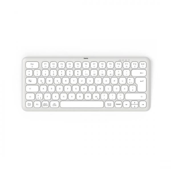 Hama WK-500 tastiera Casa/ufficio RF senza fili + Bluetooth QWERTZ Tedesco Grigio, Bianco