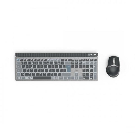 Hama WKM-750 tastiera Mouse incluso Casa/ufficio Bluetooth QWERTZ Tedesco Antracite, Nero, Blu