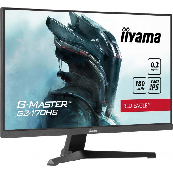 iiyama G-MASTER G2470HS-B1 Monitor PC 60,5 cm [23.8] 1920 x 1080 Pixel Full HD LCD Nero (iiyama G-MASTER Red Eagle G2470HS-B1 - LED monitor - gaming - 24 [23.8 viewable] - 1920 x 1080 Full HD [1080p]