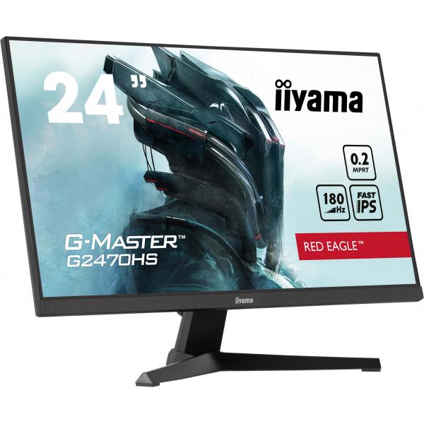 iiyama G-MASTER G2470HS-B1 Monitor PC 60,5 cm [23.8] 1920 x 1080 Pixel Full HD LCD Nero (iiyama G-MASTER Red Eagle G2470HS-B1 - LED monitor - gaming - 24 [23.8 viewable] - 1920 x 1080 Full HD [1080p]