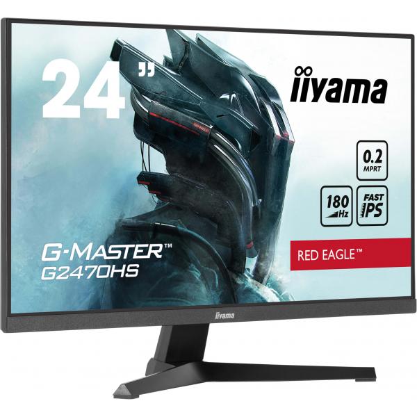 iiyama G-MASTER G2470HS-B1 Monitor PC 60,5 cm [23.8] 1920 x 1080 Pixel Full HD LCD Nero (iiyama G-MASTER Red Eagle G2470HS-B1 - LED monitor - gaming - 24 [23.8 viewable] - 1920 x 1080 Full HD [1080p]