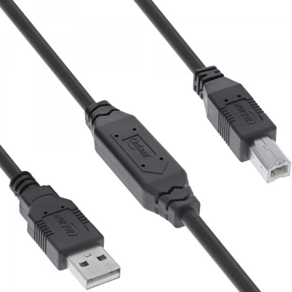 InLine Cavo attivo USB 2.0, da spina USB-A a spina USB-B, 10m