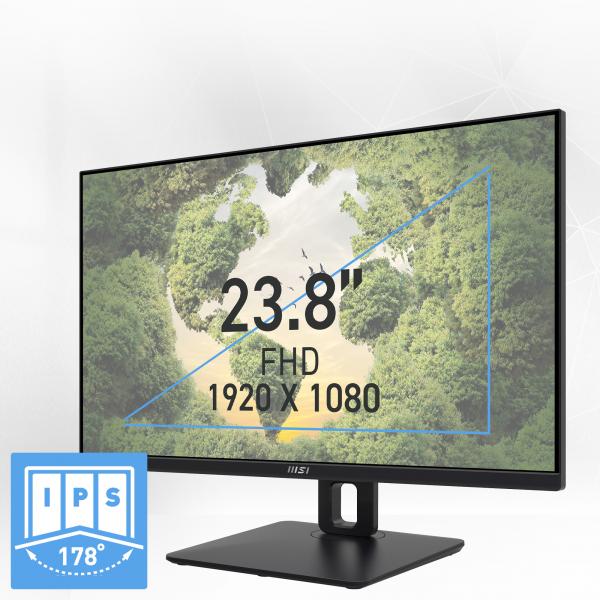 MSI MONITOR 23.8 LED IPS 16:9 FHD 1MS 100Hz, DP/HDMI, PIVOT, MULTIMEDIALE