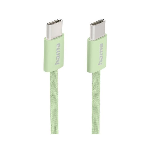 Hama Fabric cavo USB USB 2.0 1 m USB C Verde