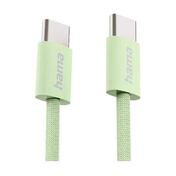 Hama Fabric cavo USB USB 2.0 1 m USB C Verde