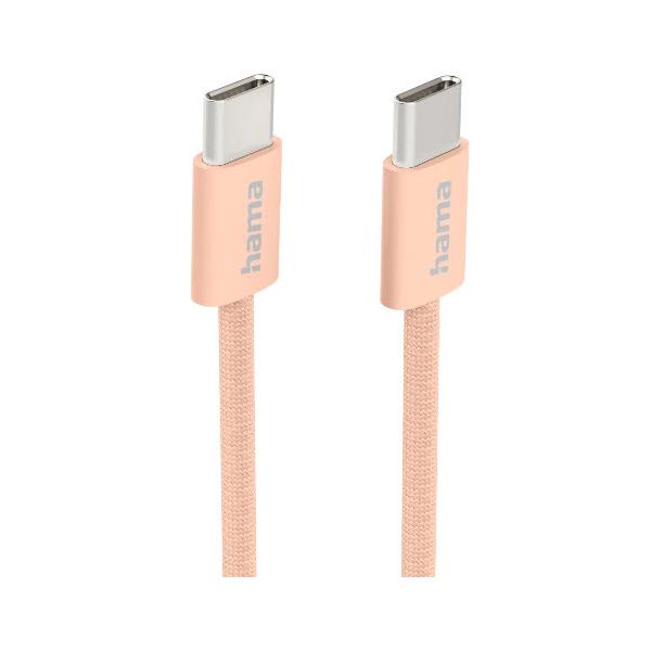 Hama Fabric cavo USB USB 2.0 1 m USB C Arancione