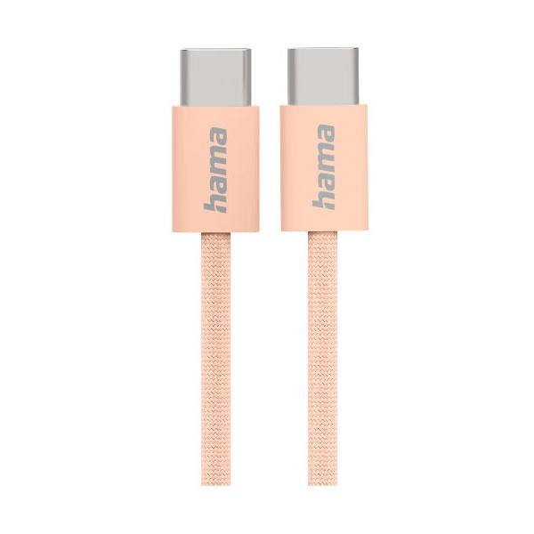 Hama Fabric cavo USB USB 2.0 1 m USB C Arancione