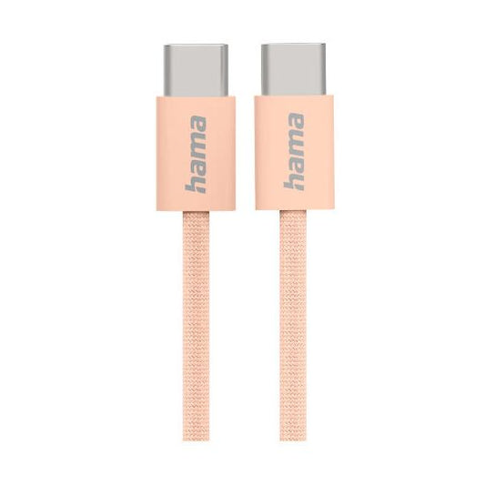 Hama Fabric cavo USB USB 2.0 1 m USB C Arancione