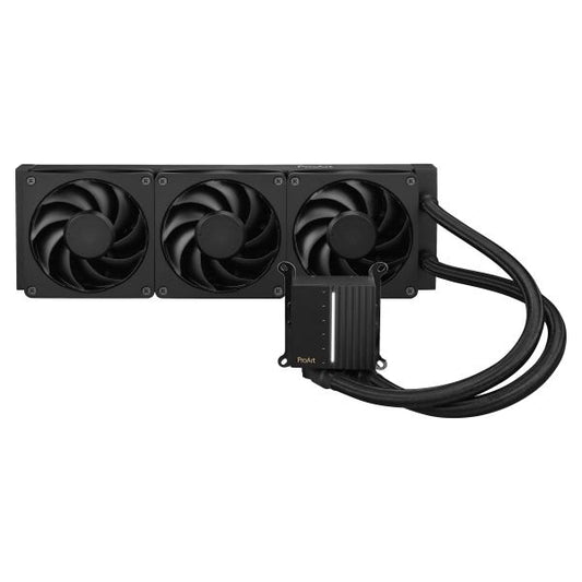 ASUS ProArt LC 360 Processore Kit di raffreddamento a liquido 12 cm Nero (Asus ProArt LC 360 Liquid CPU Cooler, 3 Phase Motor, Alphacool Apex Stealth Metal Power Fans, illuminated Status Meter)