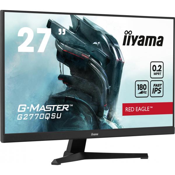 iiyama G-MASTER G2770QSU-B6 Monitor PC 68,6 cm [27] 2560 x 1440 Pixel Wide Quad HD LED Nero (27 G-MASTER G2770QSU-B6 Monitor - 27 Black IPS Gaming Monitor WQHD DisplayPort HDMI and USB)