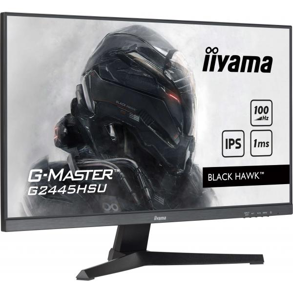 iiyama G-MASTER G2445HSU-B2 Monitor PC 60,5 cm [23.8] 1920 x 1080 Pixel Full HD LCD Nero (24 G-MASTER G2445HSU-B2 Gaming Monitor - 24 Black IPS Gaming Monitor Full HD DisplayPort HDMI and USB)